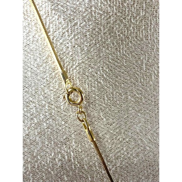 Vintage Aurora Borealis Egg Necklace on Gold-Tone Chain - Picture 6 of 8